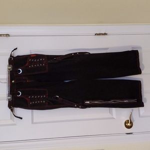 Tripp NYC pants size 1 w/ red floral lace accents